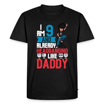 I'm 9 - Young Rocker - Men's Premium Organic T-Shirt - black - Front - Nico (187cm)