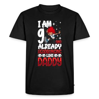 I'm 9 - Girl Rocker - Men's Premium Organic T-Shirt - black - Front - Nico (187cm)