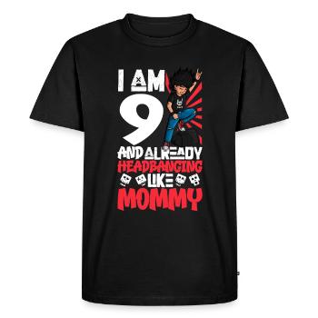 I'm 9 - Young Rocker - Men's Premium Organic T-Shirt - black - Front - Nico (187cm)