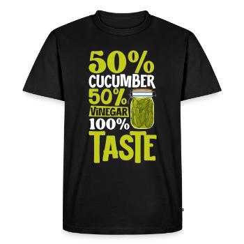 100 percent flavor - cucumbers - Men's Premium Organic T-Shirt - black - Front - Nico (187cm)