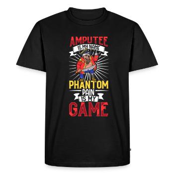 Amputee is my name - Leg prosthesis - Men's Premium Organic T-Shirt - black - Front - Nico (187cm)