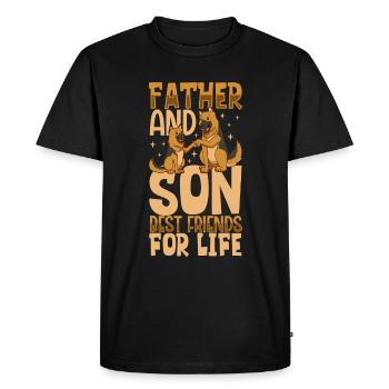 Best Friends - Father and Son - Men's Premium Organic T-Shirt - black - Front - Nico (187cm)
