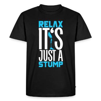 Leg prosthesis - Men's Premium Organic T-Shirt - black - Front - Nico (187cm)