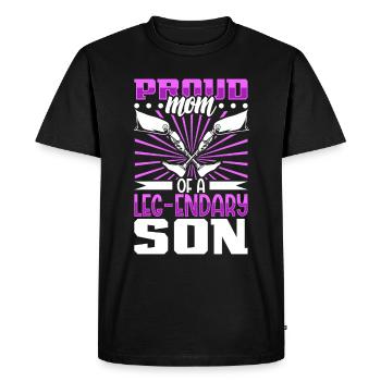 Mère fière - jambe prothétique - T-shirt Premium bio Homme - noir - Devant - Nico (187cm)