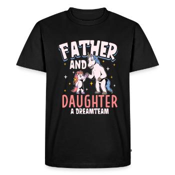 The dream team - father and daughter - Men's Premium Organic T-Shirt - black - Front - Nico (187cm)