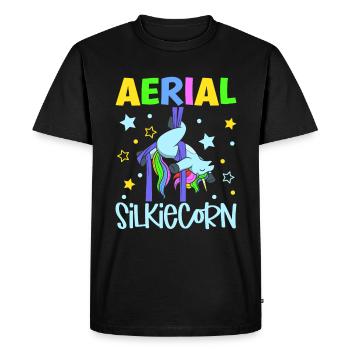Aerial Silkiecorn - Aerial Silks - Men's Premium Organic T-Shirt - black - Front - Nico (187cm)