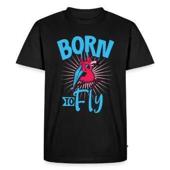 Born to Fly - Aerial Silks - Men's Premium Organic T-Shirt - black - Front - Nico (187cm)