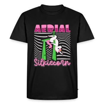 Aerial Silk - Aerial Silkiecorn - Men's Premium Organic T-Shirt - black - Front - Nico (187cm)