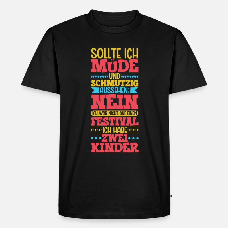 Müde und schmutzig - zwei Kinder - Männer Premium Bio T-Shirt - Schwarz
