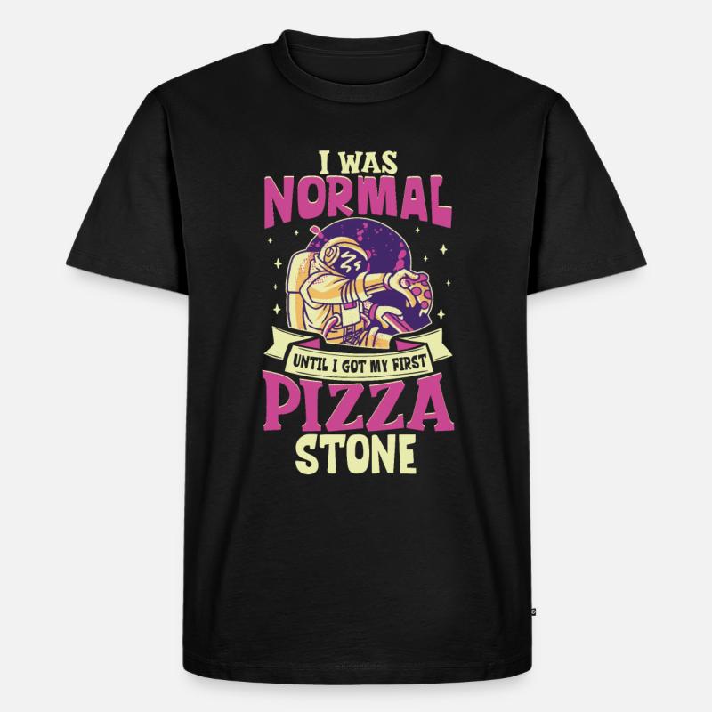 Pizzastein - Pizzabäcker - Männer Premium Bio T-Shirt - Schwarz