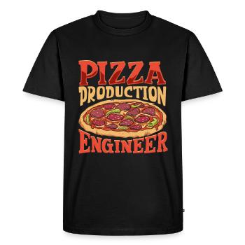 Pizza Production Engineer - Pizza Baker - Men's Premium Organic T-Shirt - black - Front - Nico (187cm)