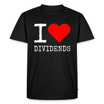 Dividends I Love Dividends I Love Stocks Stock Market - Men's Premium Organic T-Shirt - black - Front - Nico (187cm)