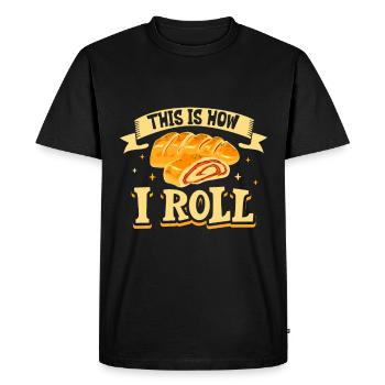 Voici comment je roule - Stromboli - T-shirt Premium bio Homme - noir - Devant - Nico (187cm)