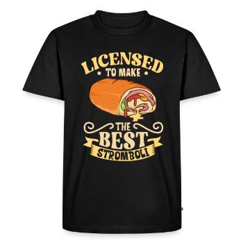 Meilleur boulanger Stromboli - Stromboli - T-shirt Premium bio Homme - noir - Devant - Nico (187cm)