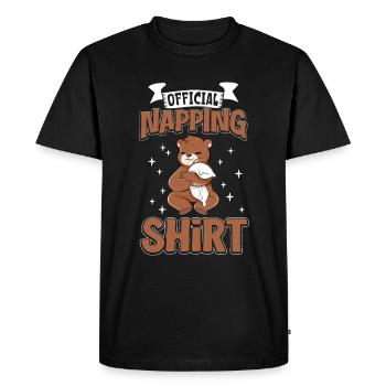 Official Sleep Shirt Bear - Men's Premium Organic T-Shirt - black - Front - Nico (187cm)
