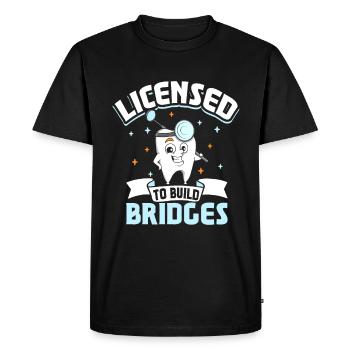 Permis de construction de ponts - Technicien dentaire - T-shirt Premium bio Homme - noir - Devant - Nico (187cm)