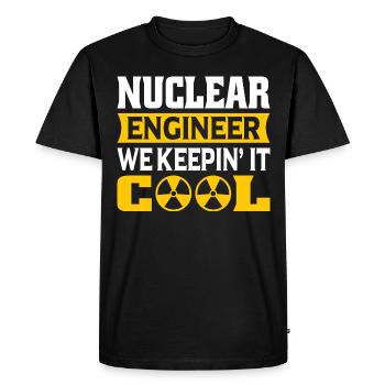 Ingénieur nucléaire Technologie nucléaire Énergie nucléaire - T-shirt Premium bio Homme - noir - Devant - Nico (187cm)
