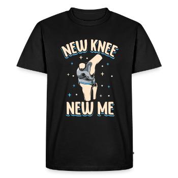 Nouveau genou, nouveau moi - Knee Titanium - T-shirt Premium bio Homme - noir - Devant - Nico (187cm)