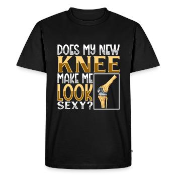 Make My New Knee Make Me Sexy - Knee Titanium - T-shirt Premium bio Homme - noir - Devant - Nico (187cm)