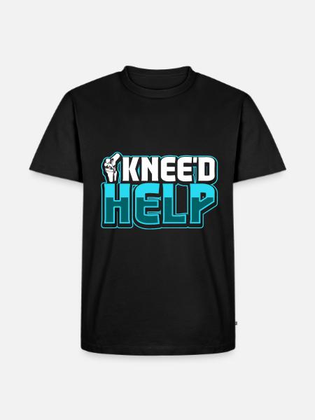 I kneed help - Knee surgery - Men's Premium Organic T-Shirt - black