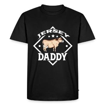 Jersey Daddy - Jersey Beef - Men's Premium Organic T-Shirt - black - Front - Nico (187cm)