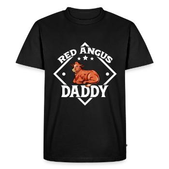 Red Angus Daddy - Bœuf Red Angus - T-shirt Premium bio Homme - noir - Devant - Nico (187cm)
