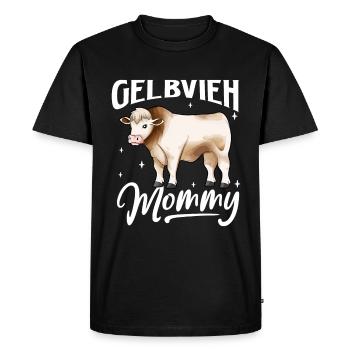 Gelbvieh Mommy - Bœuf Gelbvieh - T-shirt Premium bio Homme - noir - Devant - Nico (187cm)