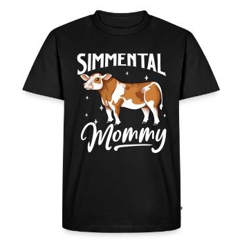 Simmental Mommy - Bœuf Simmental - T-shirt Premium bio Homme - noir - Devant - Nico (187cm)