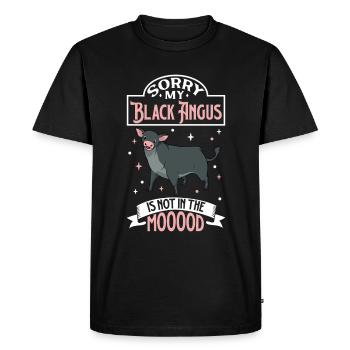 Pas d’humeur - Black Angus - T-shirt Premium bio Homme - noir - Devant - Nico (187cm)