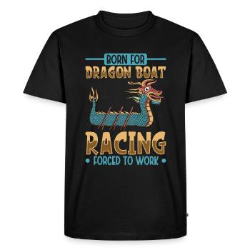 Born for Dragon Boat Racing - Drachenboot - Men's Premium Organic T-Shirt - black - Front - Nico (187cm)