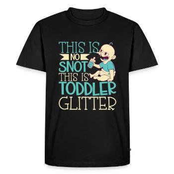 Ce n’est pas un Schnodder - assistante maternelle - T-shirt Premium bio Homme - noir - Devant - Nico (187cm)