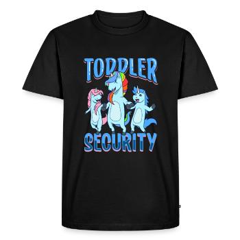 Sécurité des tout-petits - Baby-sitter - T-shirt Premium bio Homme - noir - Devant - Nico (187cm)