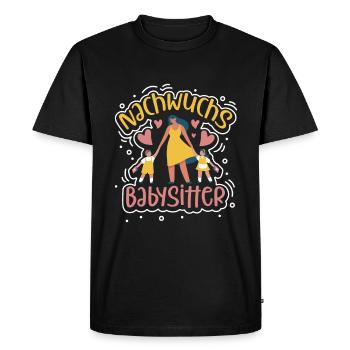 Baby-sitter de progéniture - T-shirt Premium bio Homme - noir - Devant - Nico (187cm)