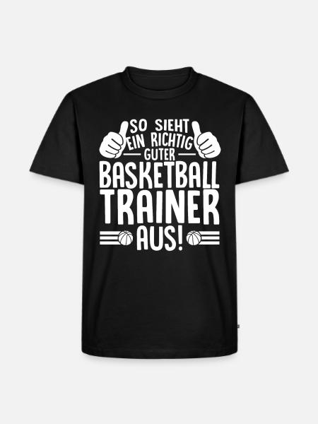 Basketballmannschaft Trainer Geschenkidee - Männer Premium Bio T-Shirt - Schwarz