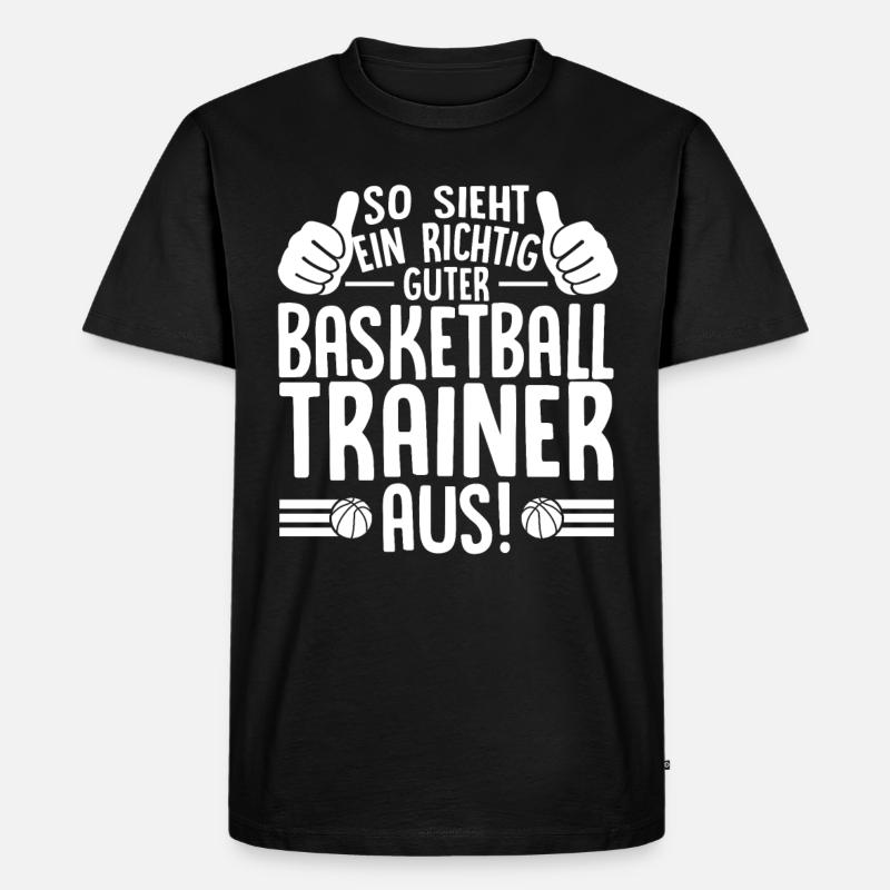 Basketballmannschaft Trainer Geschenkidee - Männer Premium Bio T-Shirt - Schwarz