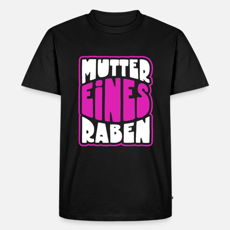 Mutter eines Raben - Rabenmutter - Männer Premium Bio T-Shirt - Schwarz