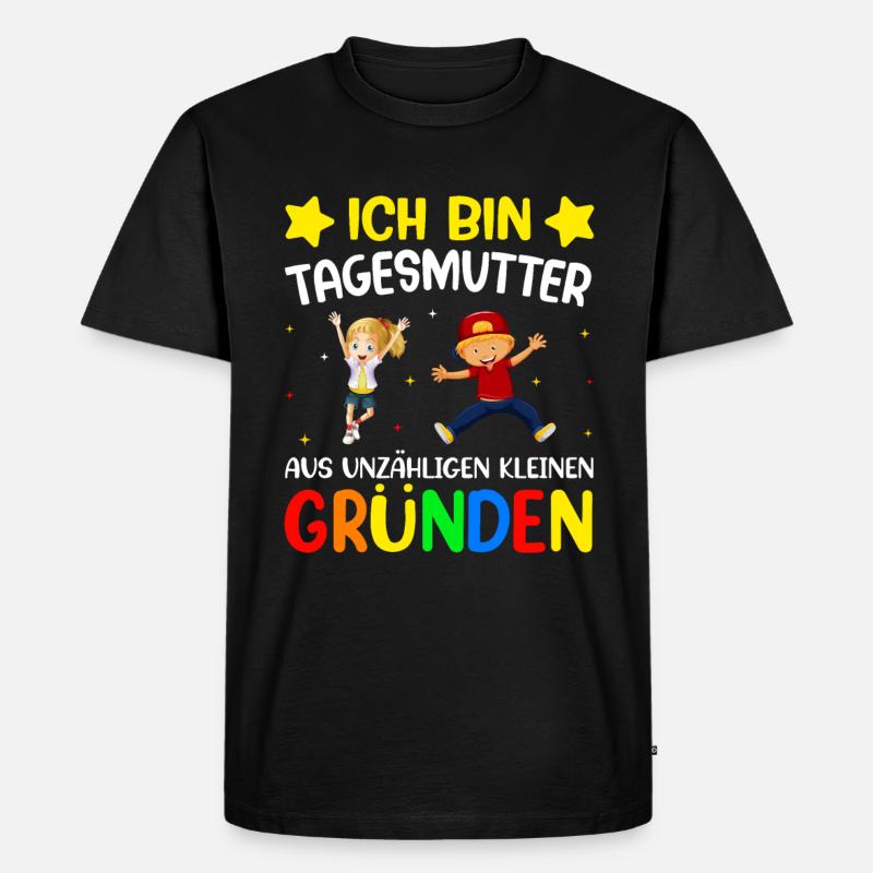 Tagesmutter Abschied - Männer Premium Bio T-Shirt - Schwarz