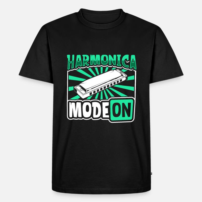Mode Harmonica activé - Harmonica - T-shirt Premium bio Homme - noir