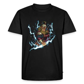 Dieu slave Perun - T-shirt Premium bio Homme - noir - Devant - Nico (187cm)