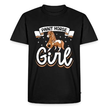 Paint Horse Girl - Men's Premium Organic T-Shirt - black - Front - Nico (187cm)