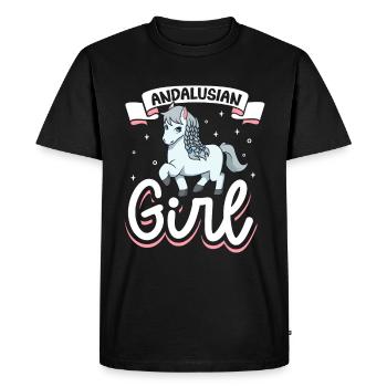 Fille andalouse - T-shirt Premium bio Homme - noir - Devant - Nico (187cm)