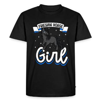 Friesian Girl - Men's Premium Organic T-Shirt - black - Front - Nico (187cm)