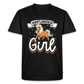 Haflinger Fille - T-shirt Premium bio Homme - noir - Devant - Nico (187cm)
