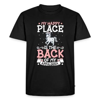 Mon endroit préféré - Appaloosa - T-shirt Premium bio Homme - noir - Devant - Nico (187cm)