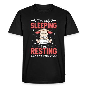 I don't sleep - bunny - Men's Premium Organic T-Shirt - black - Front - Nico (187cm)