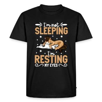 Je ne dors pas - Cheval - T-shirt Premium bio Homme - noir - Devant - Nico (187cm)