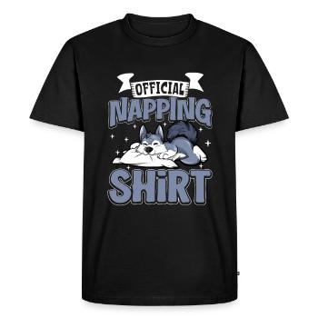 Official Sleep Shirt Wolf - Men's Premium Organic T-Shirt - black - Front - Nico (187cm)