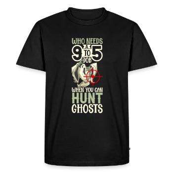 Hunting ghosts - ghost hunters - Men's Premium Organic T-Shirt - black - Front - Nico (187cm)
