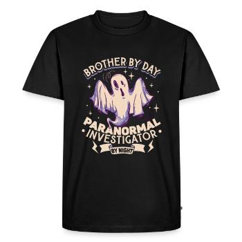 Brother est un chasseur de fantômes - T-shirt Premium bio Homme - noir - Devant - Nico (187cm)