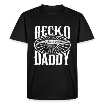 Gecko owner - Gecko Papa - Men's Premium Organic T-Shirt - black - Front - Nico (187cm)